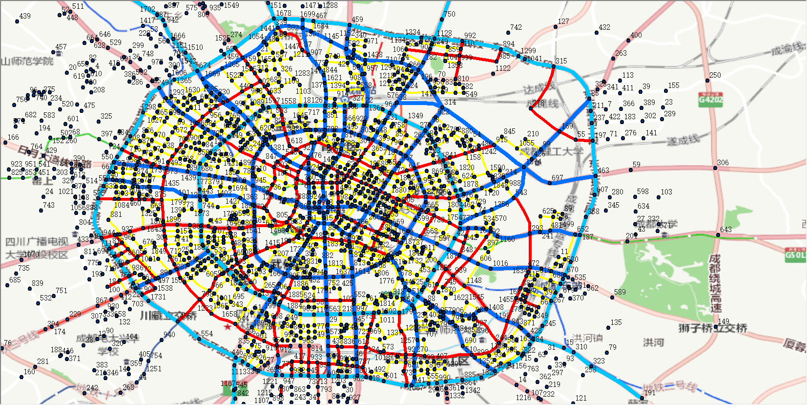 Figure 1. Vector map of Chengdu city : Study on Data-driven Traffic ...