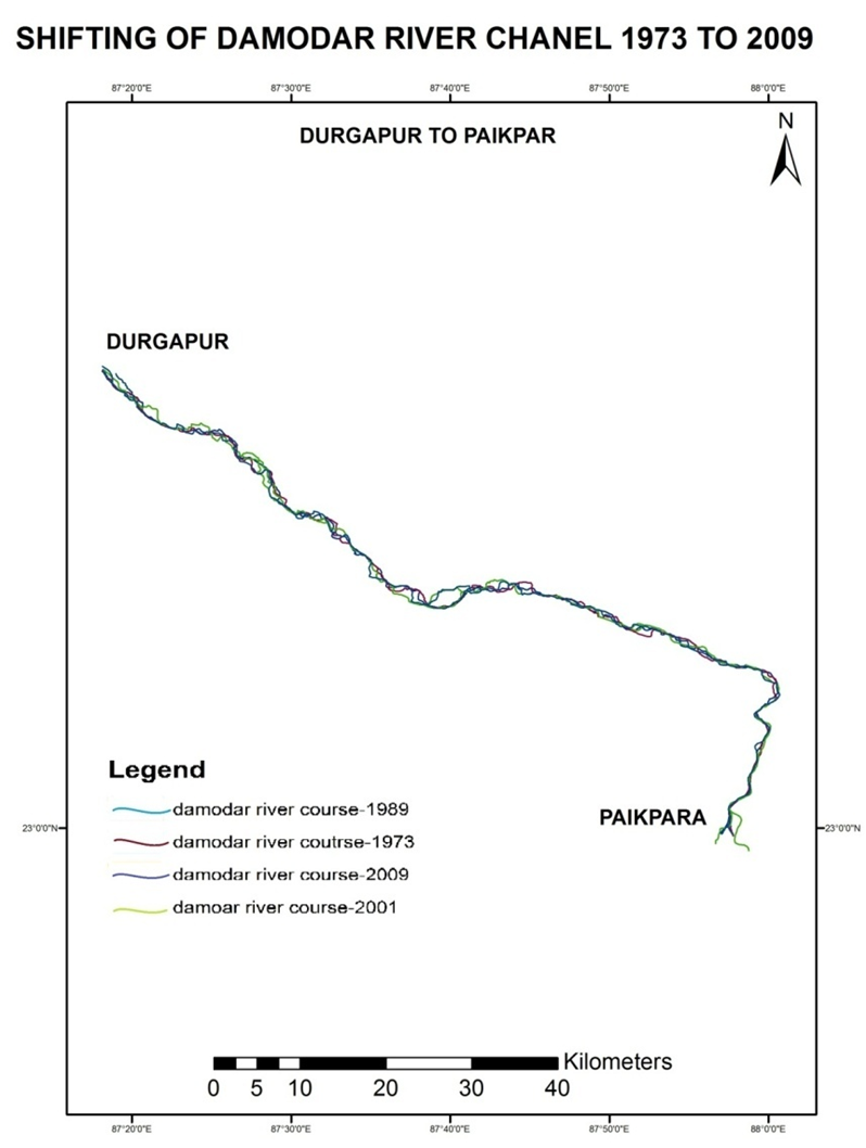 Figure 3. Shifting of Damodar River Channel : Morphometric Analysis of ...