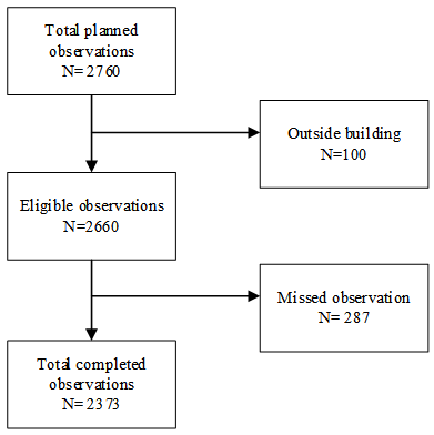 Figure 2. Flow diagram of the planned observations measured with ...